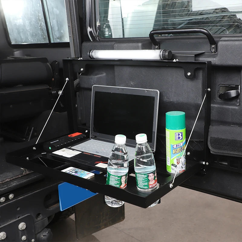 Alloy Tailgate Table / Foldable Shelf Storage Rack For Land Rover Defender