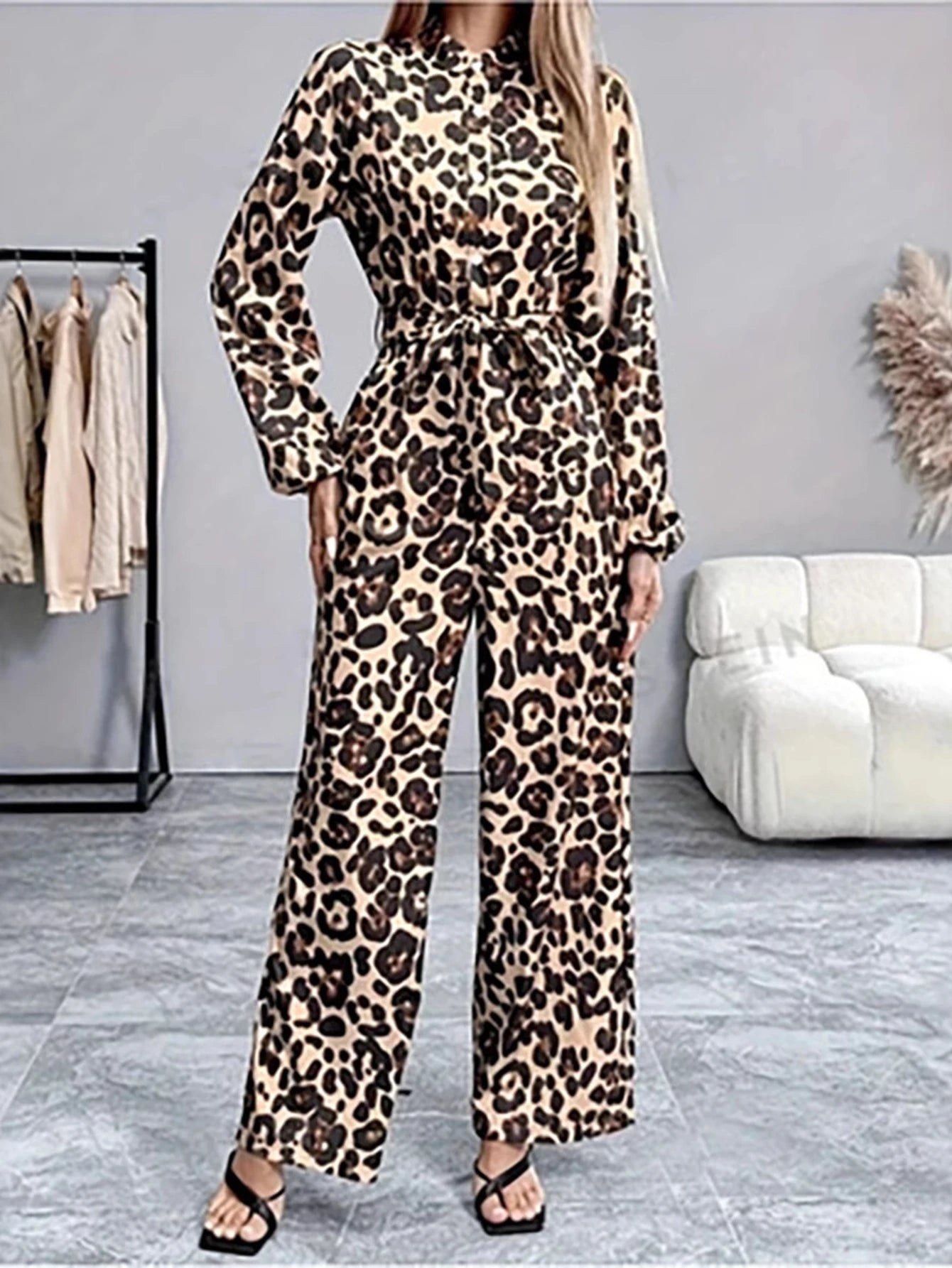Women's Leopard Print Jumpsuit