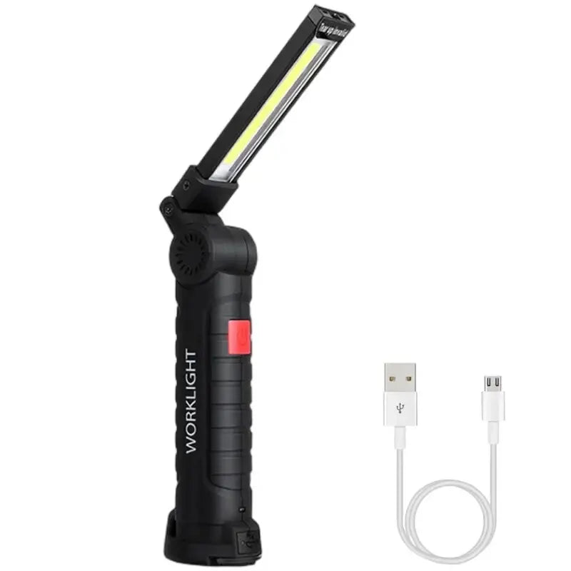 LED Flashlight, Rechargeable Work Light With Hanging Hook & Magnet