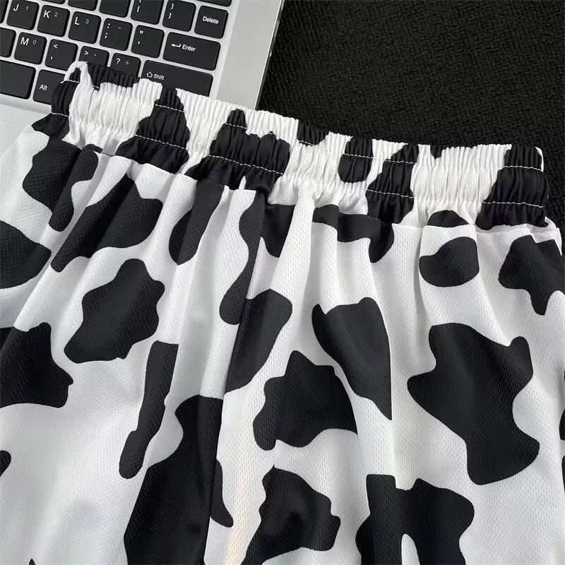 Casual Men's Beach Cow Print Shorts