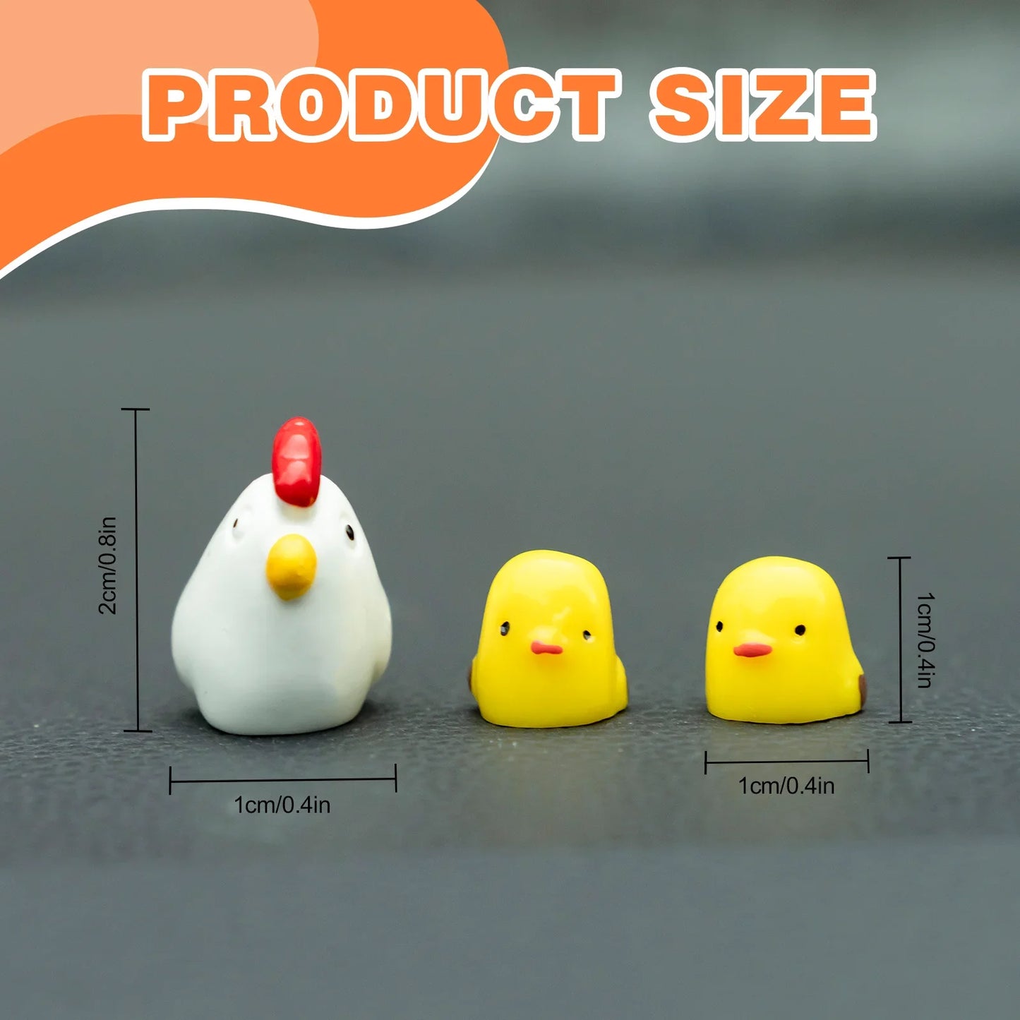 Cute mini chicken car dashboard decorations