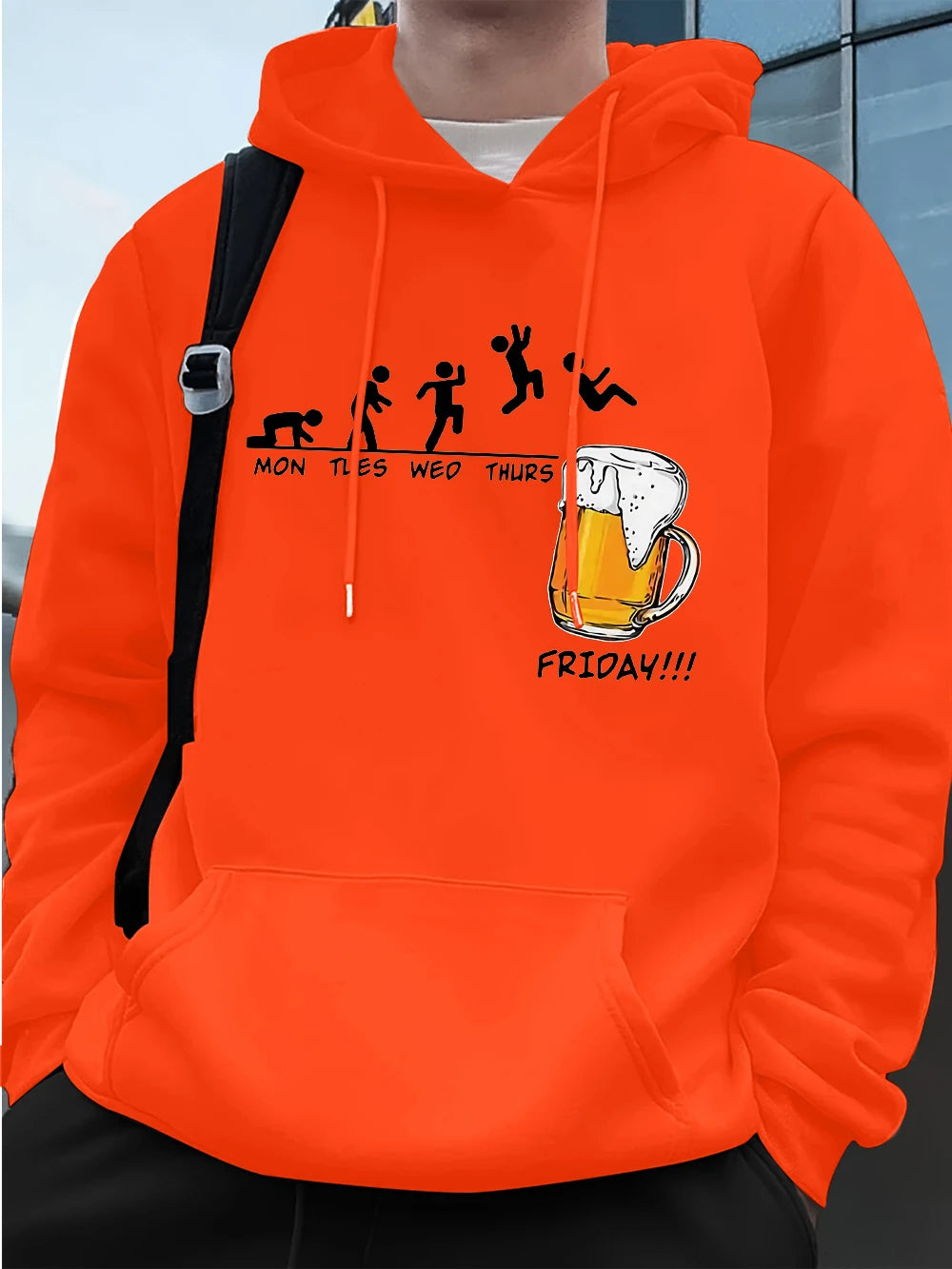 Friday Beer Lover Printed Hoodie