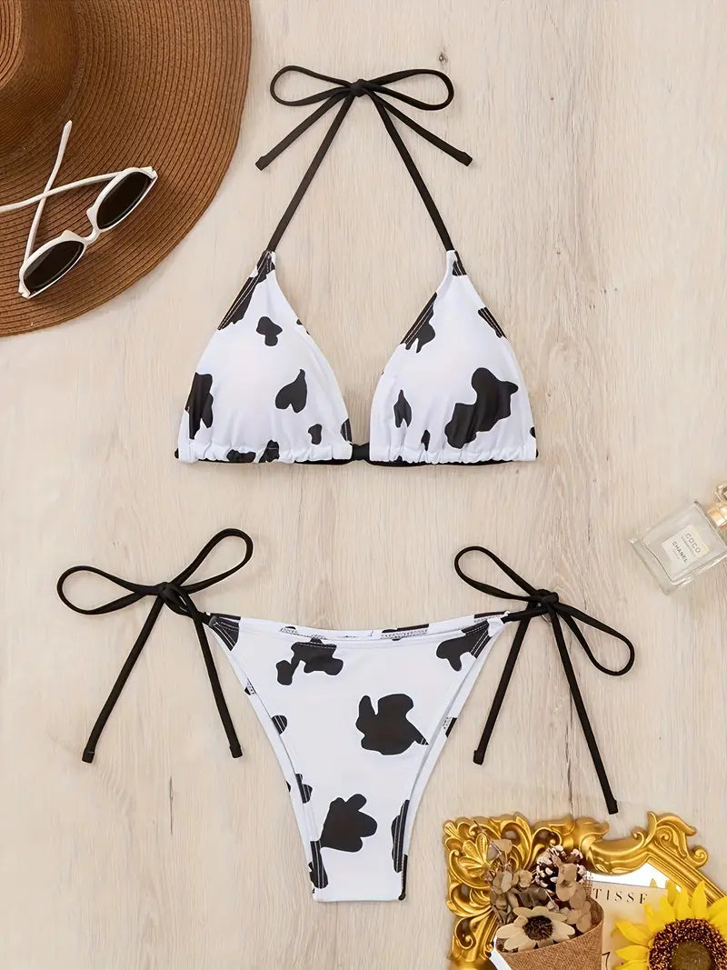 Woman's Cow Print Bikini