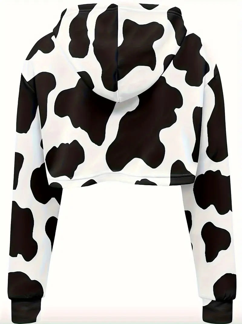 Cow Girl Cropped Hoodie