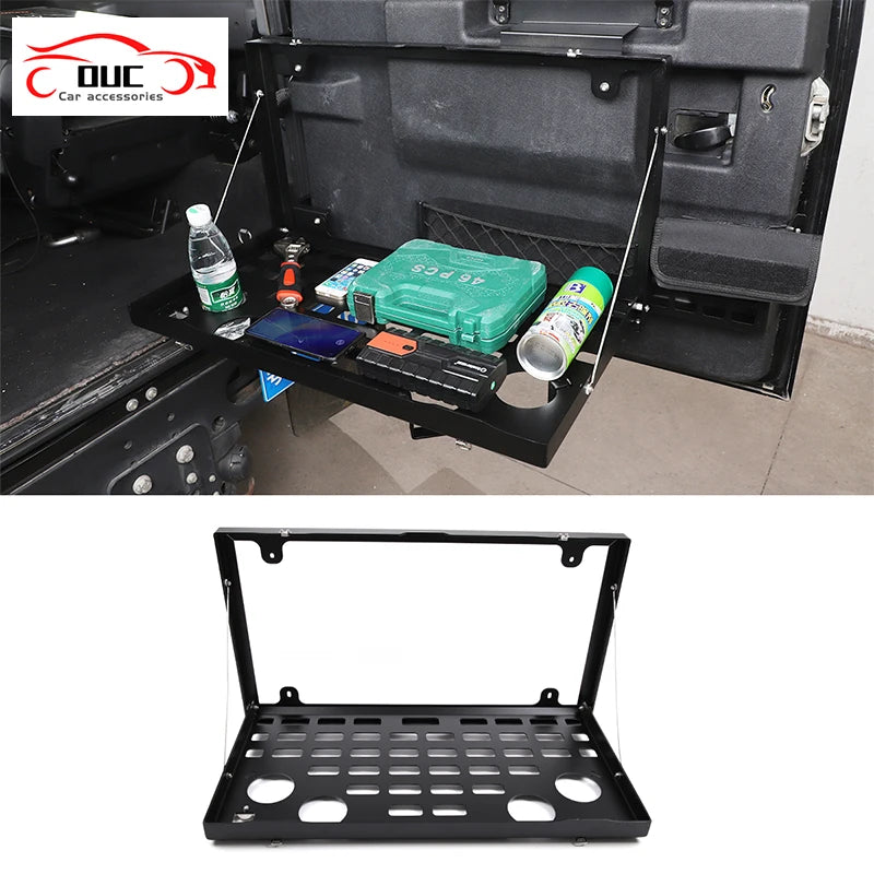 Alloy Tailgate Table / Foldable Shelf Storage Rack For Land Rover Defender