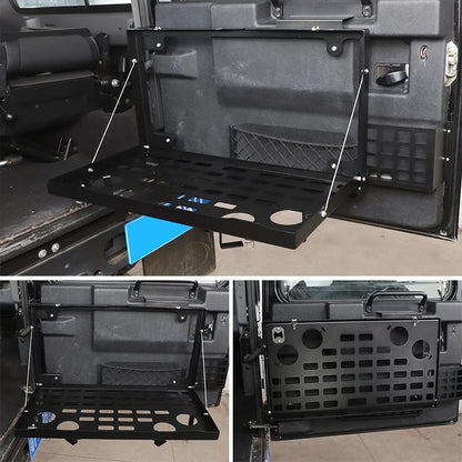 Alloy Tailgate Table / Foldable Shelf Storage Rack For Land Rover Defender