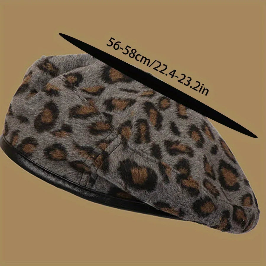 Leopard Print Retro Beret