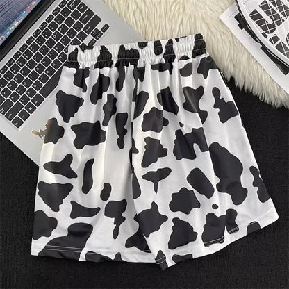 Casual Men's Beach Cow Print Shorts