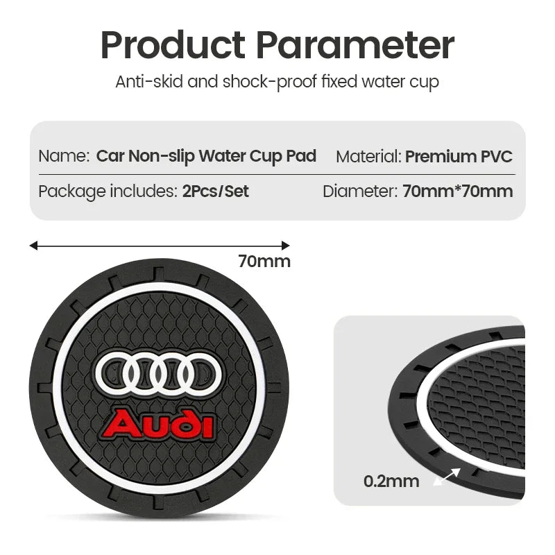 Car Coaster Anti-slip Mat For Audi