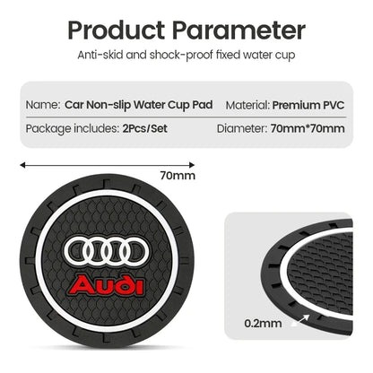 Car Coaster Anti-slip Mat For Audi