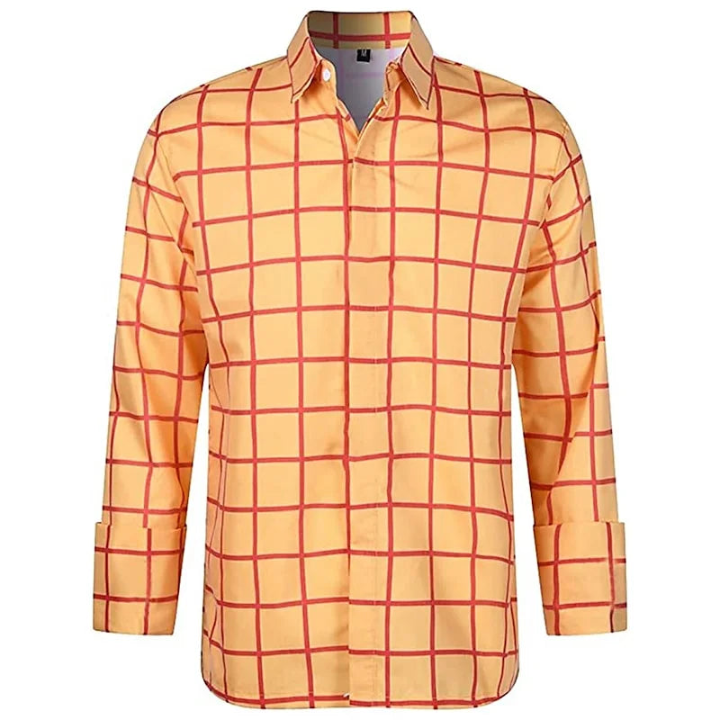 men's long sleeve plaid shirt