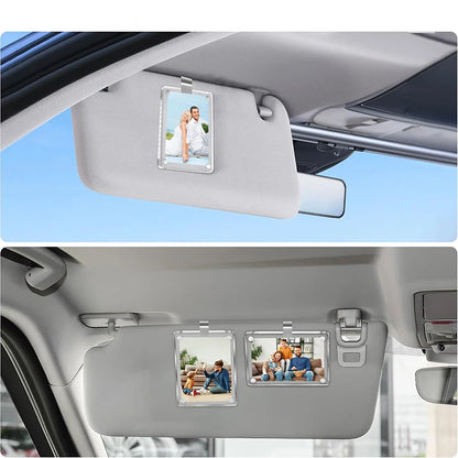 1/2/3Pcs Photo Frame For Car Visor & Fridge Magnet