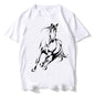 Running Horse Pattern Printed T-shirt