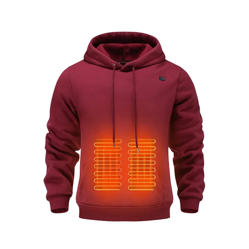 Heated Fleece Lined Men's Hoodie
