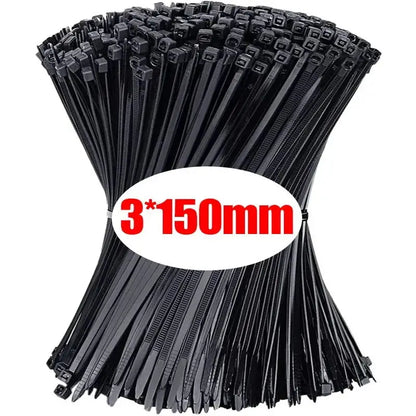 1000/100Pcs Nylon Cable Ties