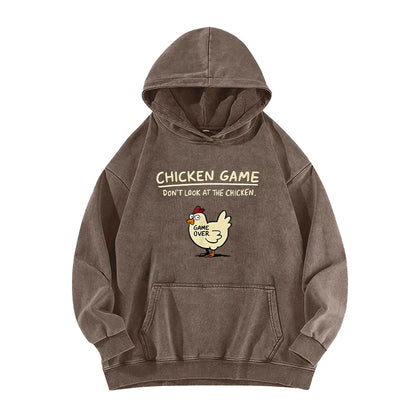 Chicken Game Don't Look At The Chicken Pattern Hoodie