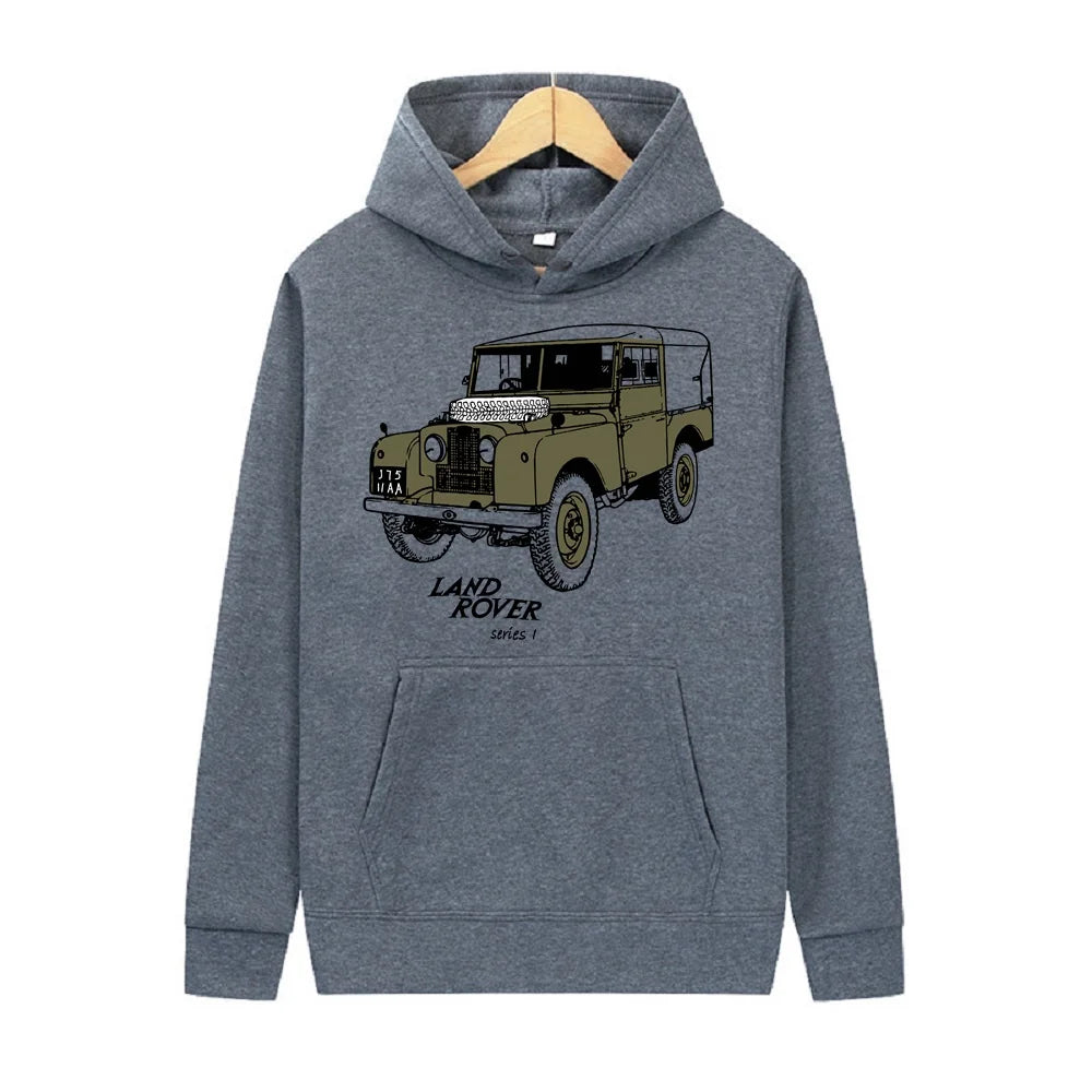 Classic Land Rover Pull Over Hoodie
