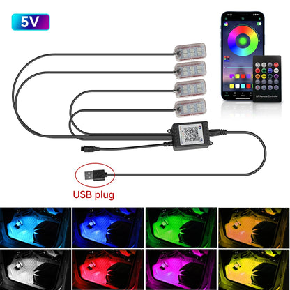 Car Led Interior Ambient Light Kit