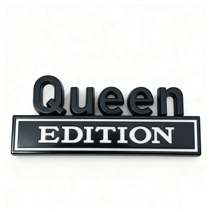 1/2PC QUEEN EDITION 3D Metal Chrome Car Styling Decals Sticker
