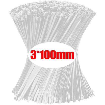 1000/100Pcs Nylon Cable Ties