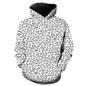 3D Printed Leopard Print Pull Over Hoodie