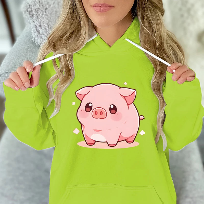 Women/Men Cartoon Pig Hoodie