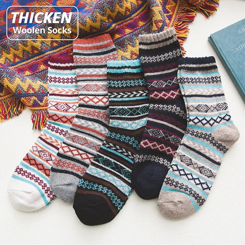 5 Pairs Deluxe Winter Men's Socks