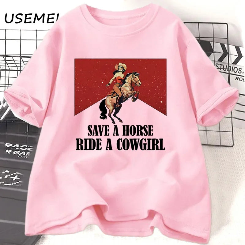 Save A Horse Ride A Cowgirl T-shirt