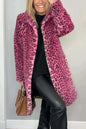 Fashionable Leopard Print Plush Mid-Length Jacket