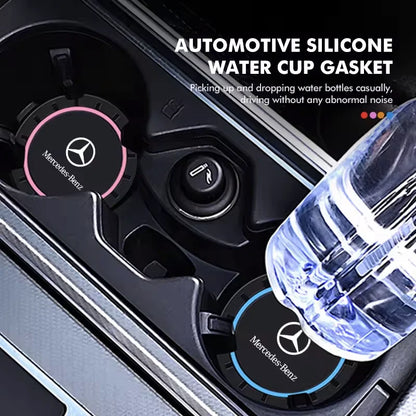 2PCS Car Non-Slip Mat Waterproof Cup Coaster