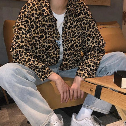 Casual Style Leopard Print Jacket/Shirt
