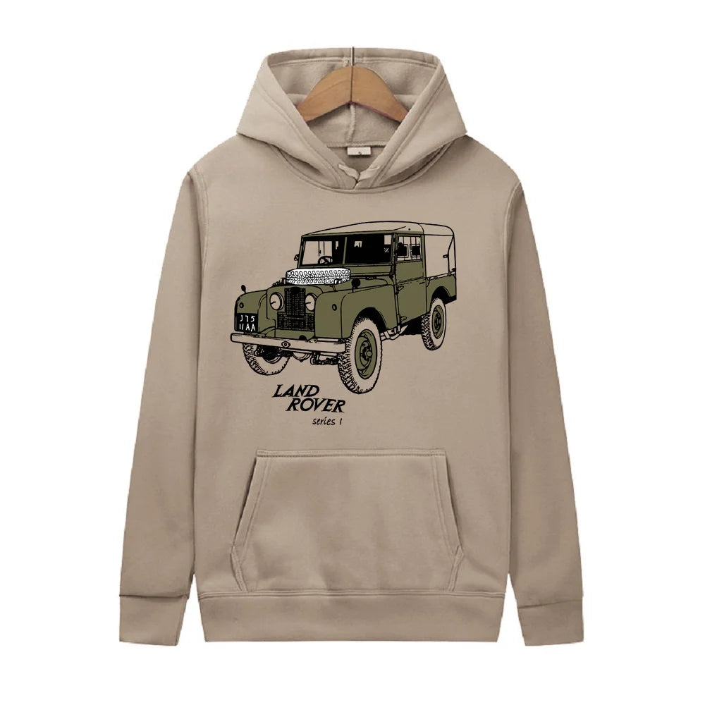 Classic Land Rover Pull Over Hoodie