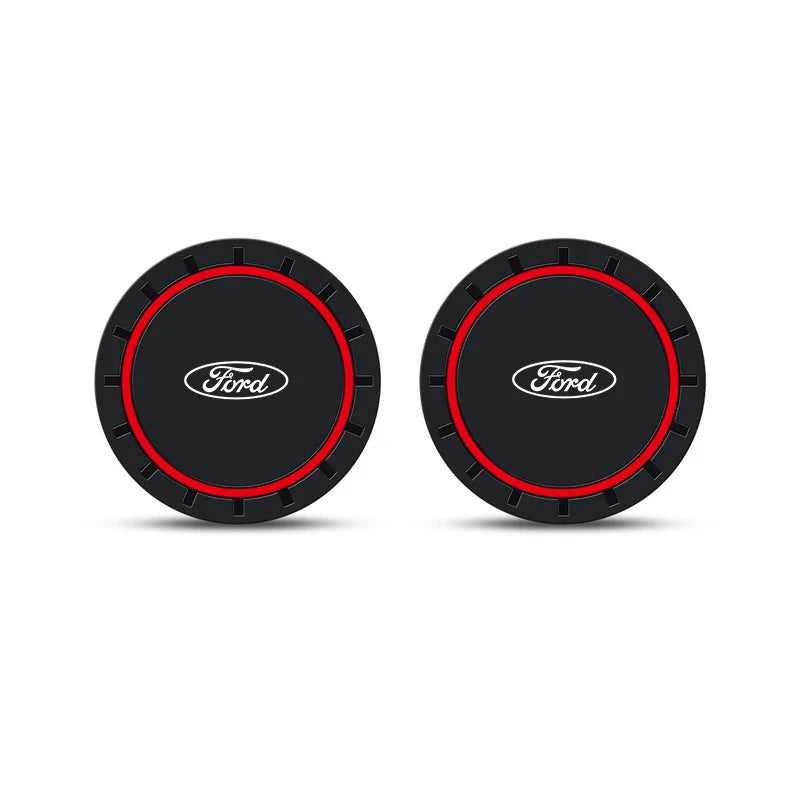 2pcs Car Coaster, Anti-slip Pad Accessories For Ford