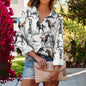 Women's 3D Horse Print Full-Body Long Sleeve Shirt