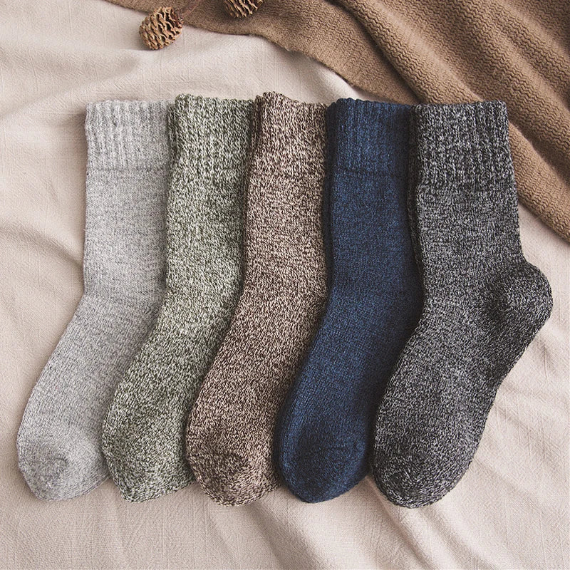 5 Pairs Deluxe Winter Men's Socks