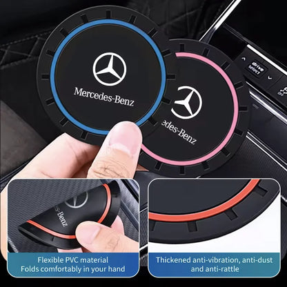 2PCS Car Non-Slip Mat Waterproof Cup Coaster