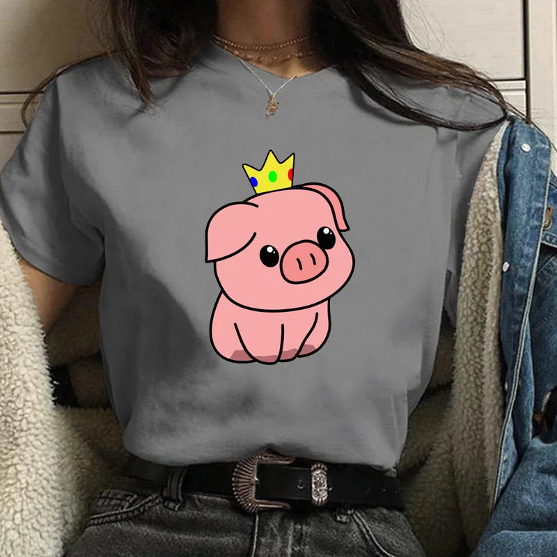 Lil King Pig Printed T-Shirt