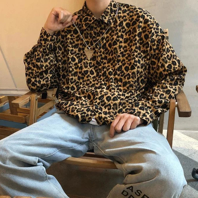 Casual Style Leopard Print Jacket/Shirt