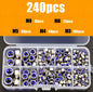 170/220/240pcs Stainless Steel Metric Locknut Kit