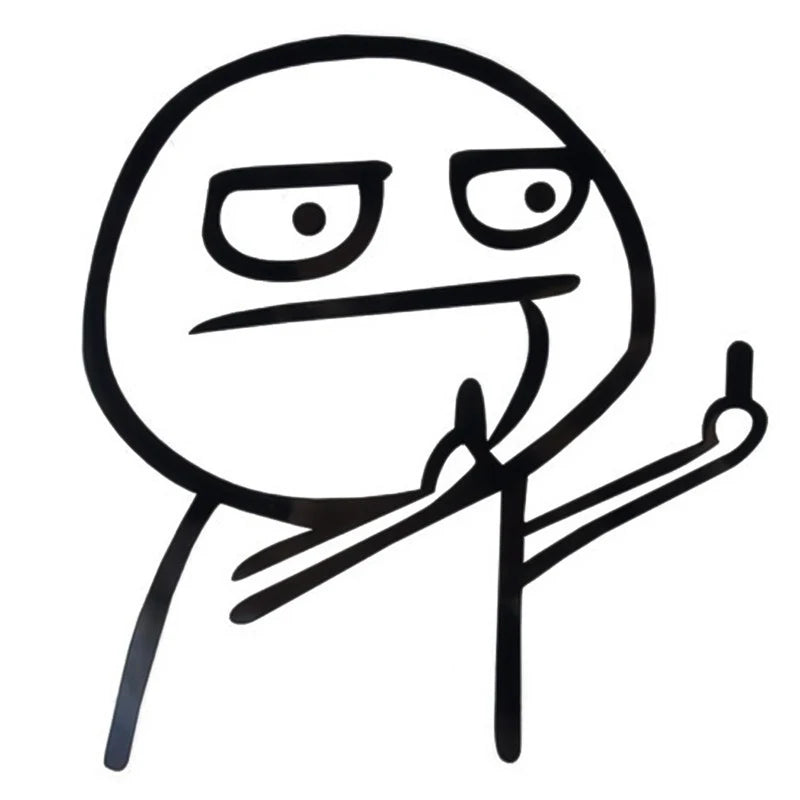 Middle Finger Styling Decals Car Sticker.