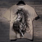 3D Horse Printed Designed T-Shirts