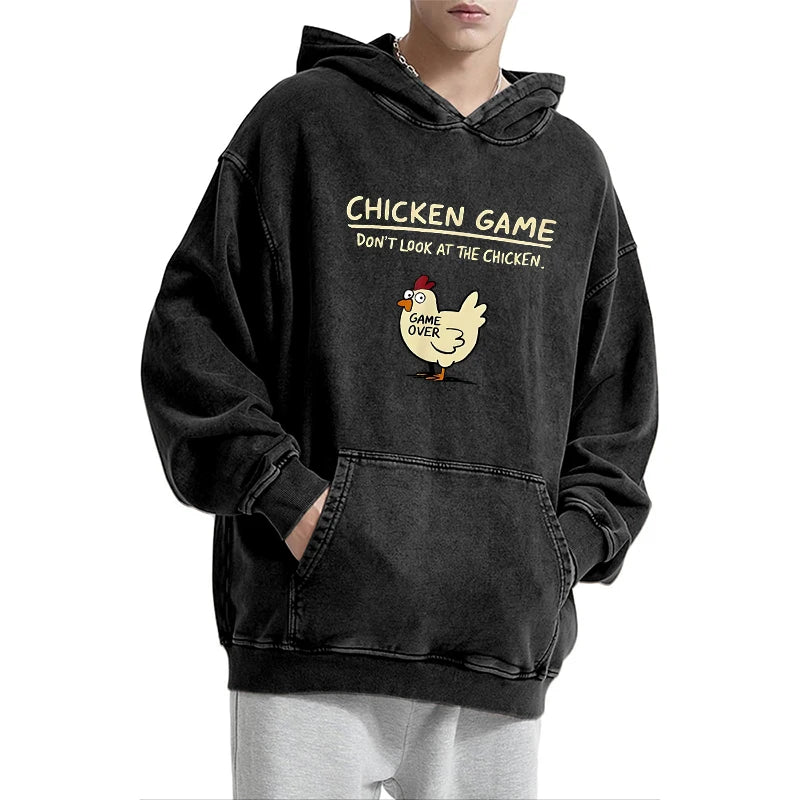Chicken Game Don't Look At The Chicken Pattern Hoodie