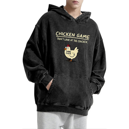 Chicken Game Don't Look At The Chicken Pattern Hoodie