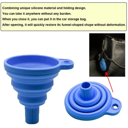 Engine Funnel Car Universal Silicone Liquid Funnel