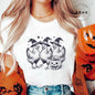 Women's T-shirt, Casual Halloween Chick or Treat Print T-shirt