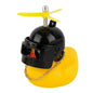 Yellow Duck Car Dashboard Decoration with Cool Glasses Propeller Helmet