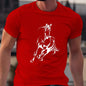 Men's Horse Running Print T-Shirt