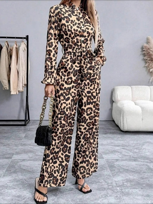 Women's Leopard Print Jumpsuit