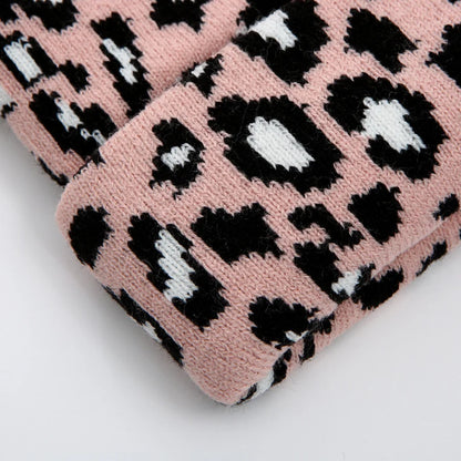 Leopard Print Jacquard Brimless Casual Hat