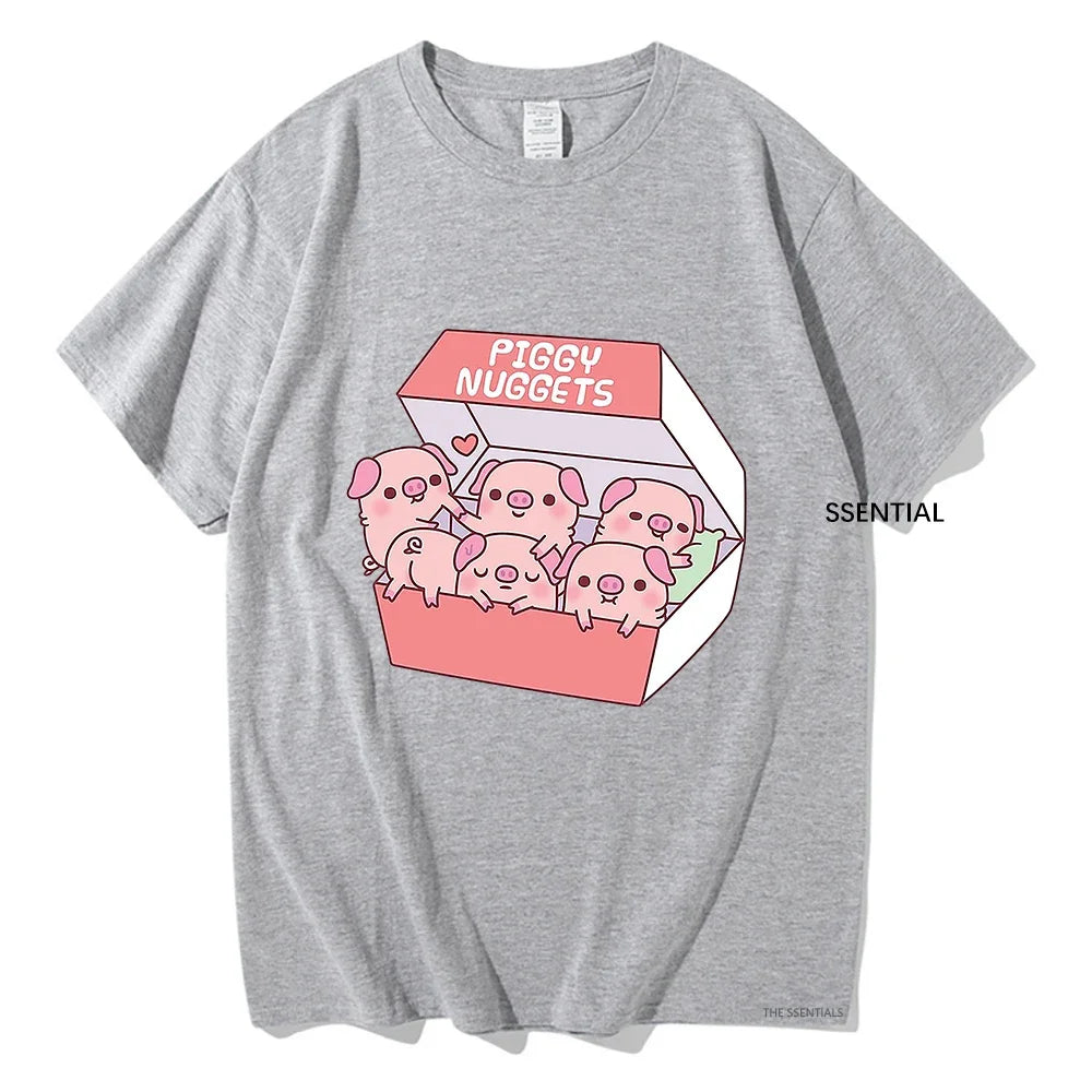 Cute Piggy Nuggets Funny T Shirts Men/Women